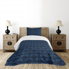 Ocean Inspired Flowers Bedspread Set