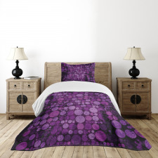 Vintage Grunge Circles Bedspread Set