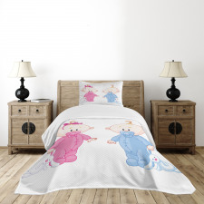Boy Girl Bunny Bedspread Set