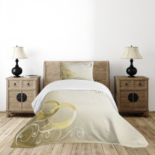 Rings Floral Romantic Bedspread Set