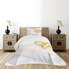 2 Rings Abstract Bedspread Set