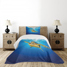 Blue Waters Swimming Bedspread Set