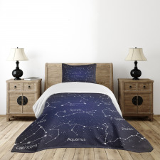 Zodiac Doodle Art Bedspread Set