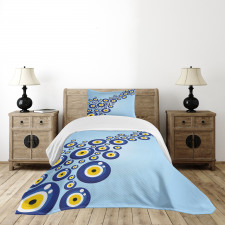 Diagonal Vivid Pattern Bedspread Set