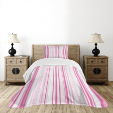 Vertically Striped Bedspread Set