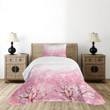 Romatic Sakura Tree Bedspread Set