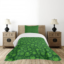 Kiss Me I'm Irish Humor Bedspread Set