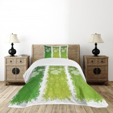 Antique Historic Green Bedspread Set
