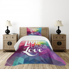 Words Mosaic Bedspread Set