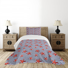 Maritime Themed Pattern Bedspread Set