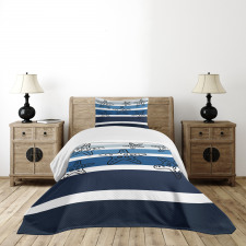 Stripes Starfish Bedspread Set