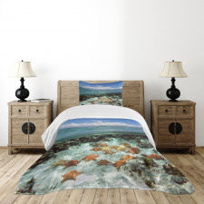 Sky Clouds Sea Bedspread Set