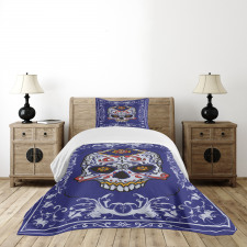 Scary Floral Gothic Bedspread Set