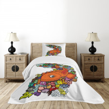 Big Fish Ocean Life Bedspread Set