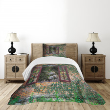 House Forest Wall Bedspread Set