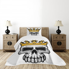 Skull Cranium with Coronet Bedspread Set