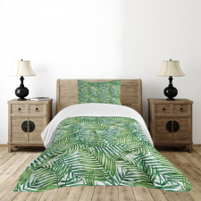 Botanical Wild Palm Trees Bedspread Set