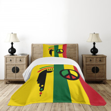 Reggae Music Peace Bedspread Set