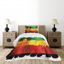 Reggae Music Singer Bedspread Set