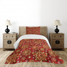 Xmas Flora Ornament Bedspread Set