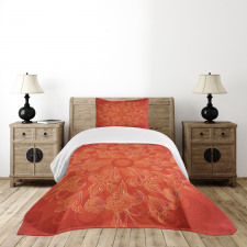 Vibrant Doodle Art Bedspread Set