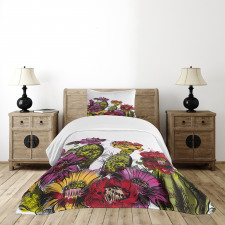 Potted Plant Blossom Bedspread Set