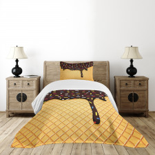 Choco Waffle Bedspread Set