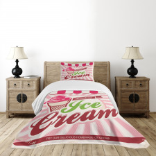 Soft Strawberry Bedspread Set