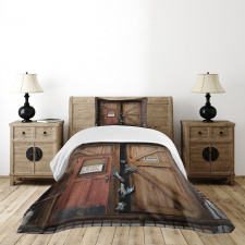 Monster Wood Door Bedspread Set