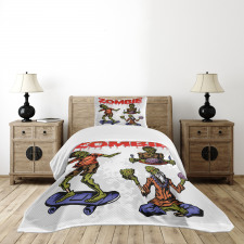 Man Eating Brain Bedspread Set