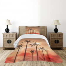 Palms Dramatic Sky Bedspread Set