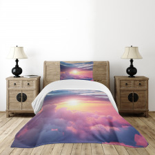 Surreal Sky Fluffy Clouds Bedspread Set