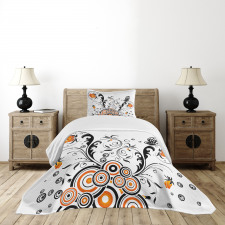 Circular Petals Butterfly Bedspread Set