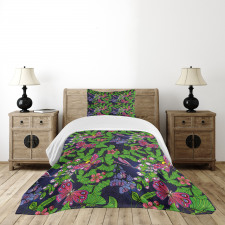 Tropical Vivid Petal Bedspread Set