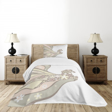 Floral Horse Galloping Bedspread Set