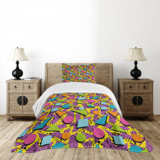 Funky Geometric Style Bedspread Set