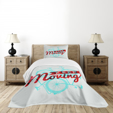 Hipster Lifestyle Words Bedspread Set