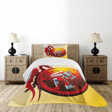 Saint George Fire Spit Bedspread Set