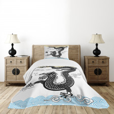 Traditional Chinese Sea Bedspread Set