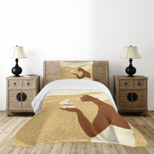 Happy Afro Lady Bedspread Set