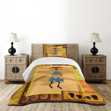 Camels Elephants Bedspread Set