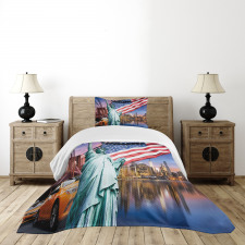 USA Touristic Concept Bedspread Set