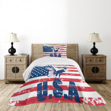American Flag Bedspread Set
