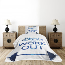 Keep Calm and Work Bedspread Set