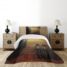 Gym Room and Dumbbells Bedspread Set