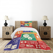 Colorful Motivational Bedspread Set