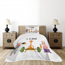 Animals Exercise Bedspread Set