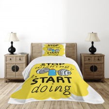 Words Doodle Bedspread Set