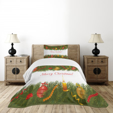 Tree Candle Greeting Bedspread Set