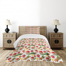 Retro Cookies Candy Bedspread Set